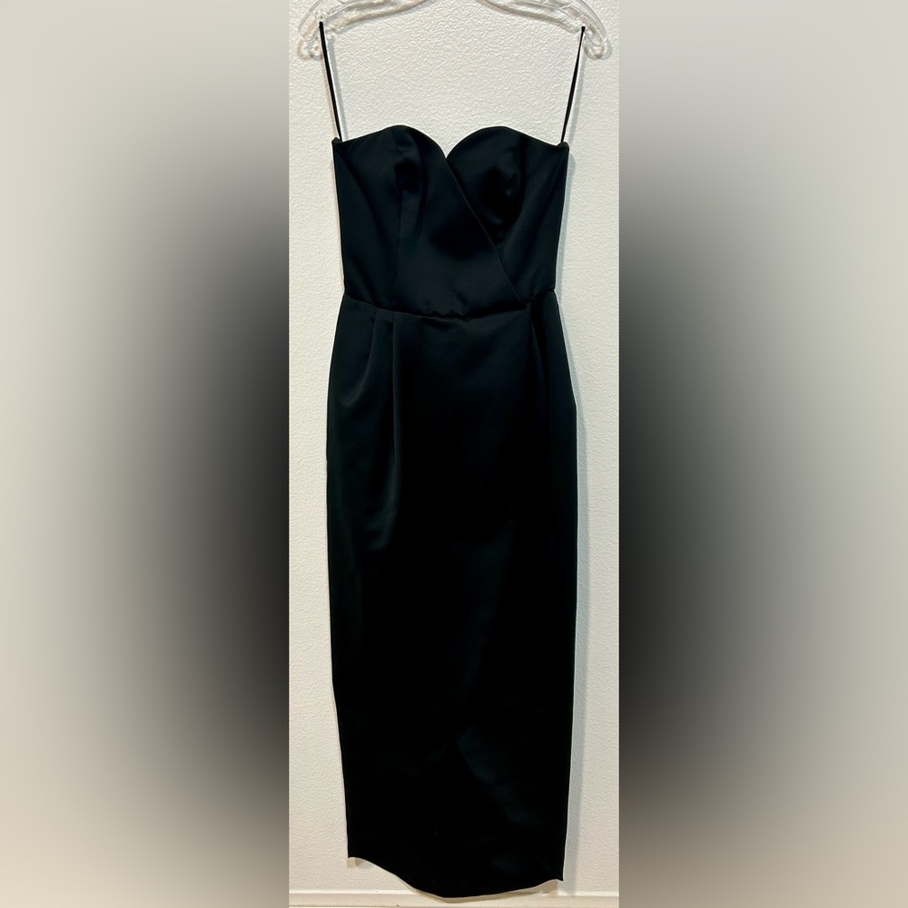 Nili Martin Vintage Strapless Avant Garde Elegant Black Formal Dress